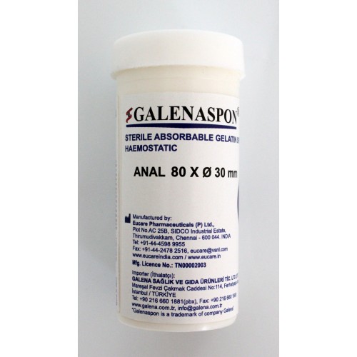 GalenaSpon Hemostatik Sponç, Anal
