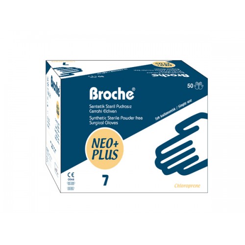 Chloroprene Sentetik Cerrahi Eldiven - Pudrasız Broche