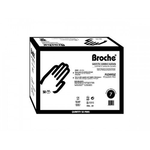 Polyisoprene Sentetik Cerrahi Eldiven - Pudrasız Broche