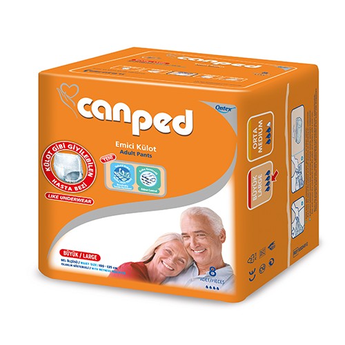 Canped Emici Külot Büyük 8'li