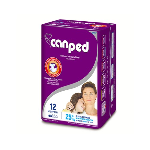 Canped Belbantlı Tekstil Yüzey Extra Küçük 12'li