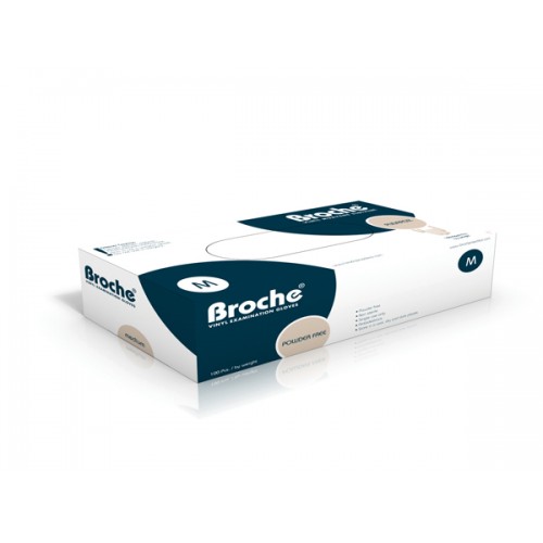 Vinil Muayene Eldiveni Pudrasız - Şeffaf Broche