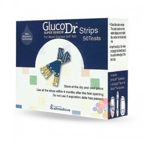 GlucoDr SUPER SENSOR Şeker Ölçüm Stribi 50 Adet